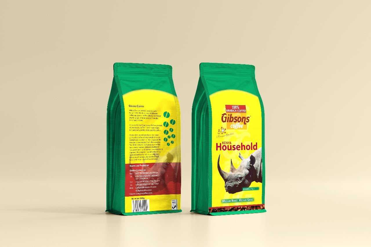 Gibsons Household Coffee Beans - Medium or Dark Roast 400g (Pack Of 6)