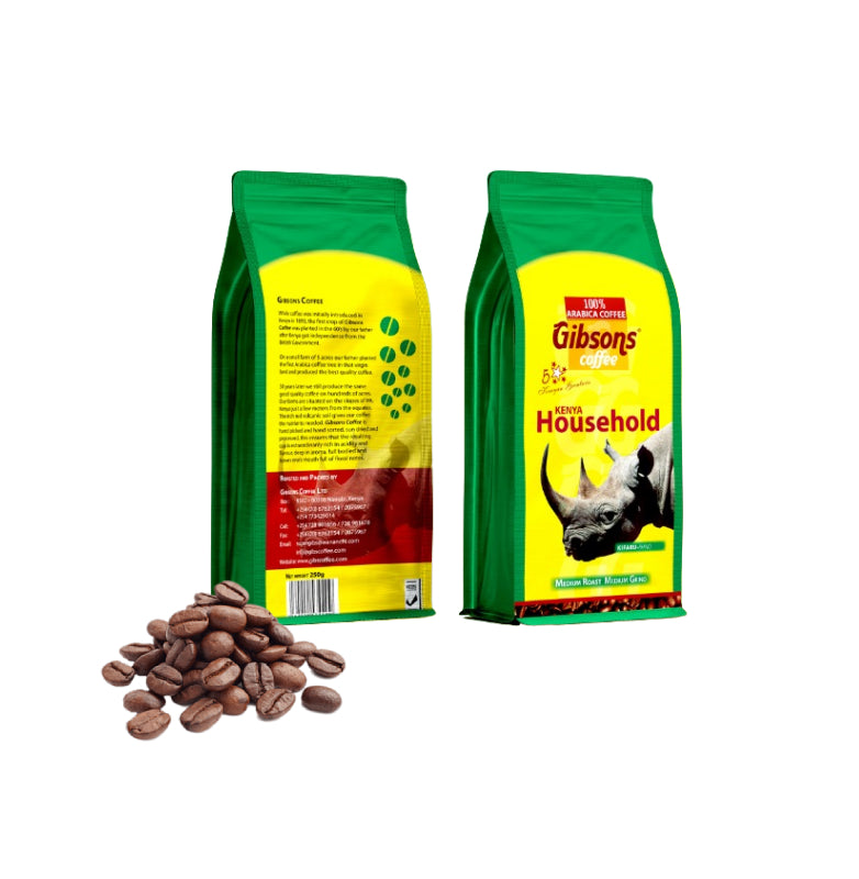 Gibsons Household Coffee Beans - Medium or Dark Roast 400g (Pack Of 6)