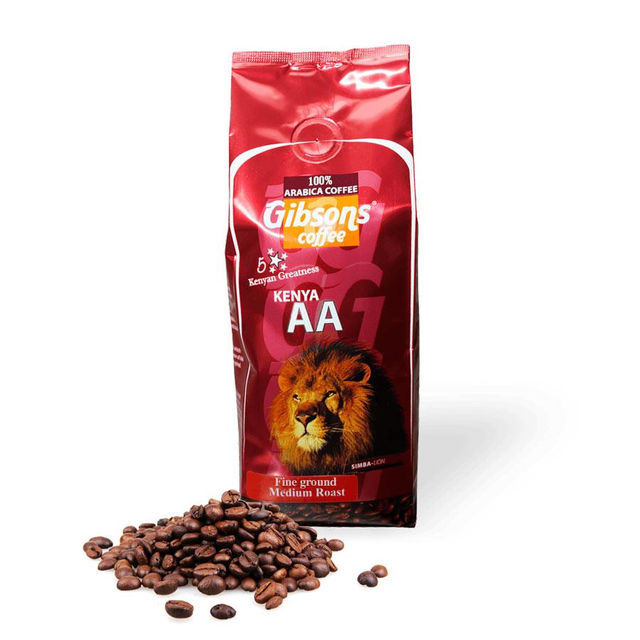 Gibsons Kenya AA Coffee - Whole Beans 250Gm